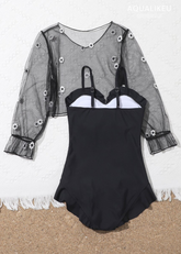 Girls 2-Piece Black Swimsuit Set